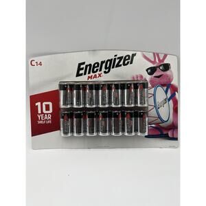 14 PACK of ENERGIZER MAX C CELL Batteries, Alkaline Batteries
